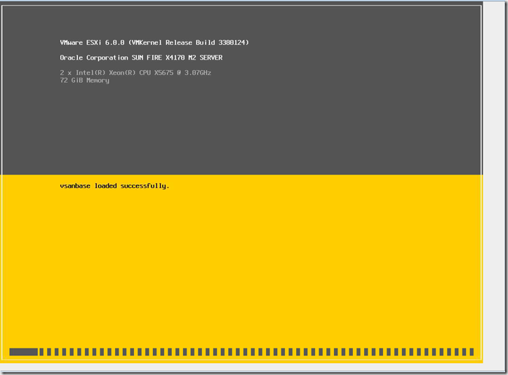 ESXi 6 install stuck on “Relocating modules and starting up the kernel…”